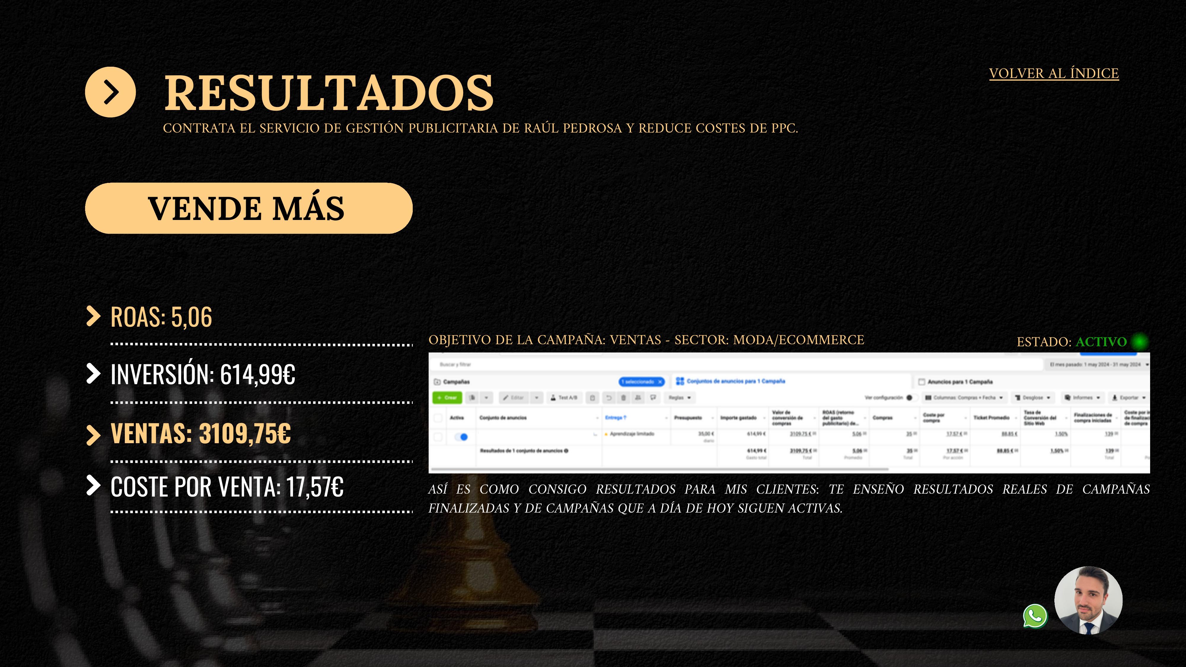 Captura Business Manager — Meta Ads Vanylu · ROAS ×5,06