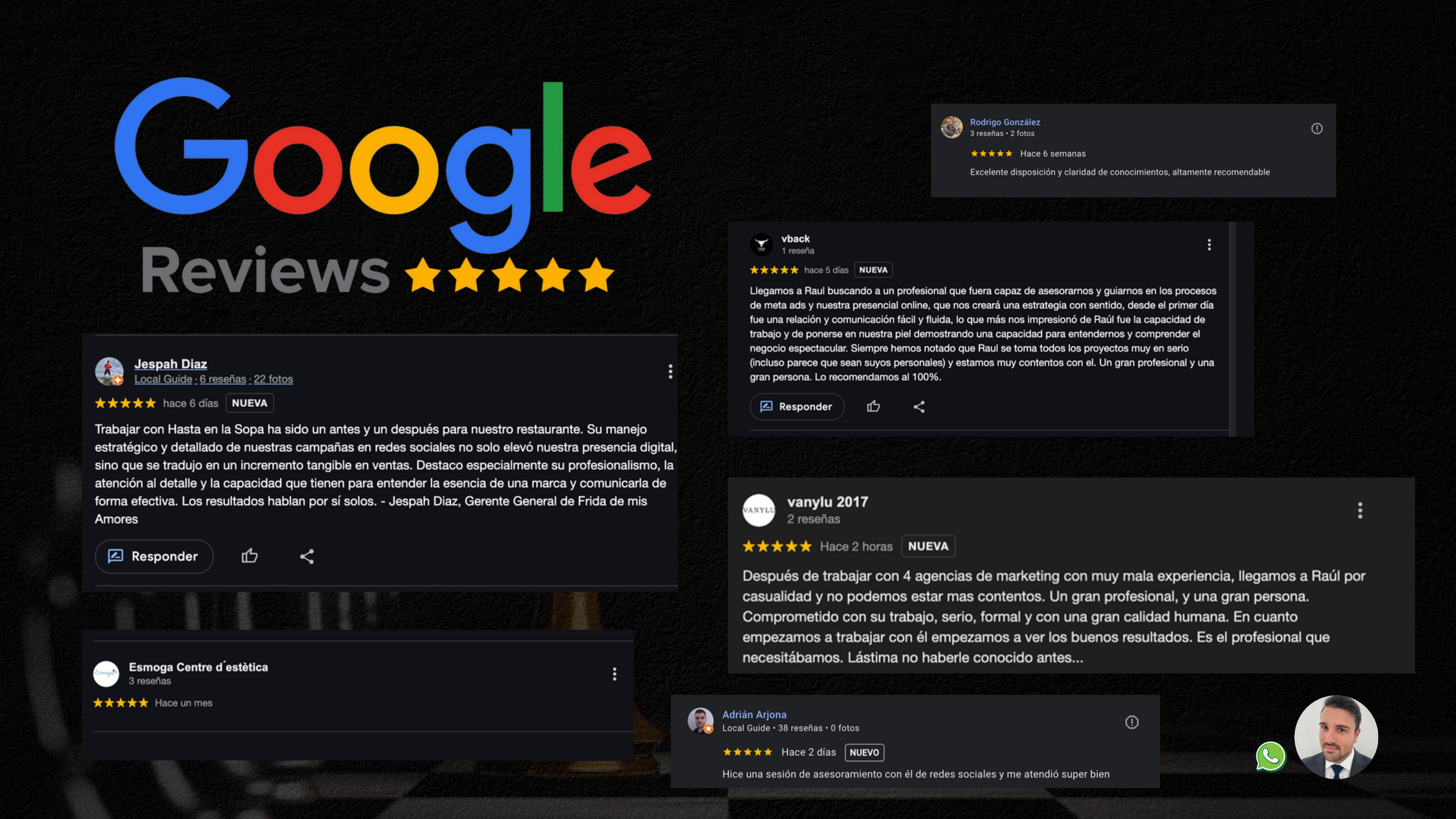 Reseñas verificadas de Google de clientes de Hasta En La Sopa — 5 estrellas